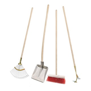 FLORA Ensemble d'outils GaLaBau avec balai de rue, balai à feuilles