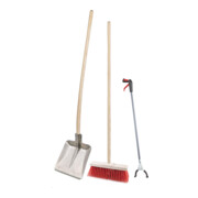 FLORA Ensemble d’outils pour nettoyage extérieur avec pince, balai et pelle alu