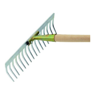 FLORA Râteau de jardin professionnel 16 dents Largeur 42 cm avec tête pivotante
