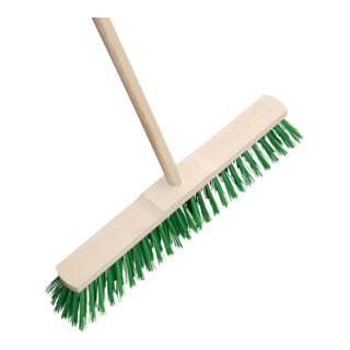 floraworld Balai de jardin et de rue avec manche, élaston, 50 cm