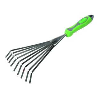 floraworld Balai éventail en acier inoxydable, poignée ergonomique