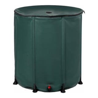 floraworld Faltbare Regentonne 400 L, 82 x 82 cm, grün -