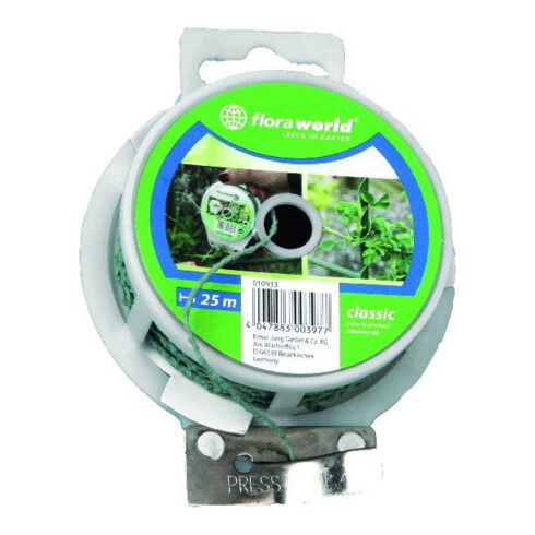 floraworld Fil de palissage/cordeau 25 m avec coupe-fil