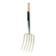 floraworld Fourche à compost 210 mm 5 dents avec manche Longueur totale 1,39 m-1