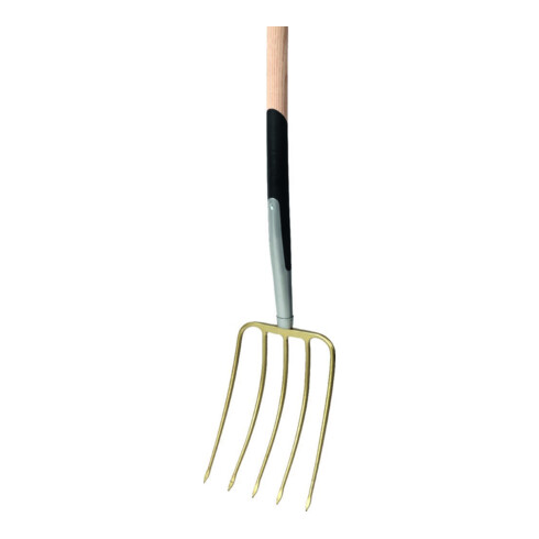 floraworld Fourche à compost 210 mm 5 dents avec manche Longueur totale 1,39 m