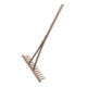 floraworld Fourche à feuilles 14 dents 540 mm avec manche en bois-1