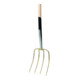 floraworld Fourche à fumier 220 mm 4 dents avec manche-1
