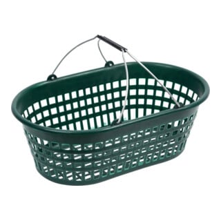 floraworld Gartenkorb 15 kg grün oval, m. Doppelklappbügel