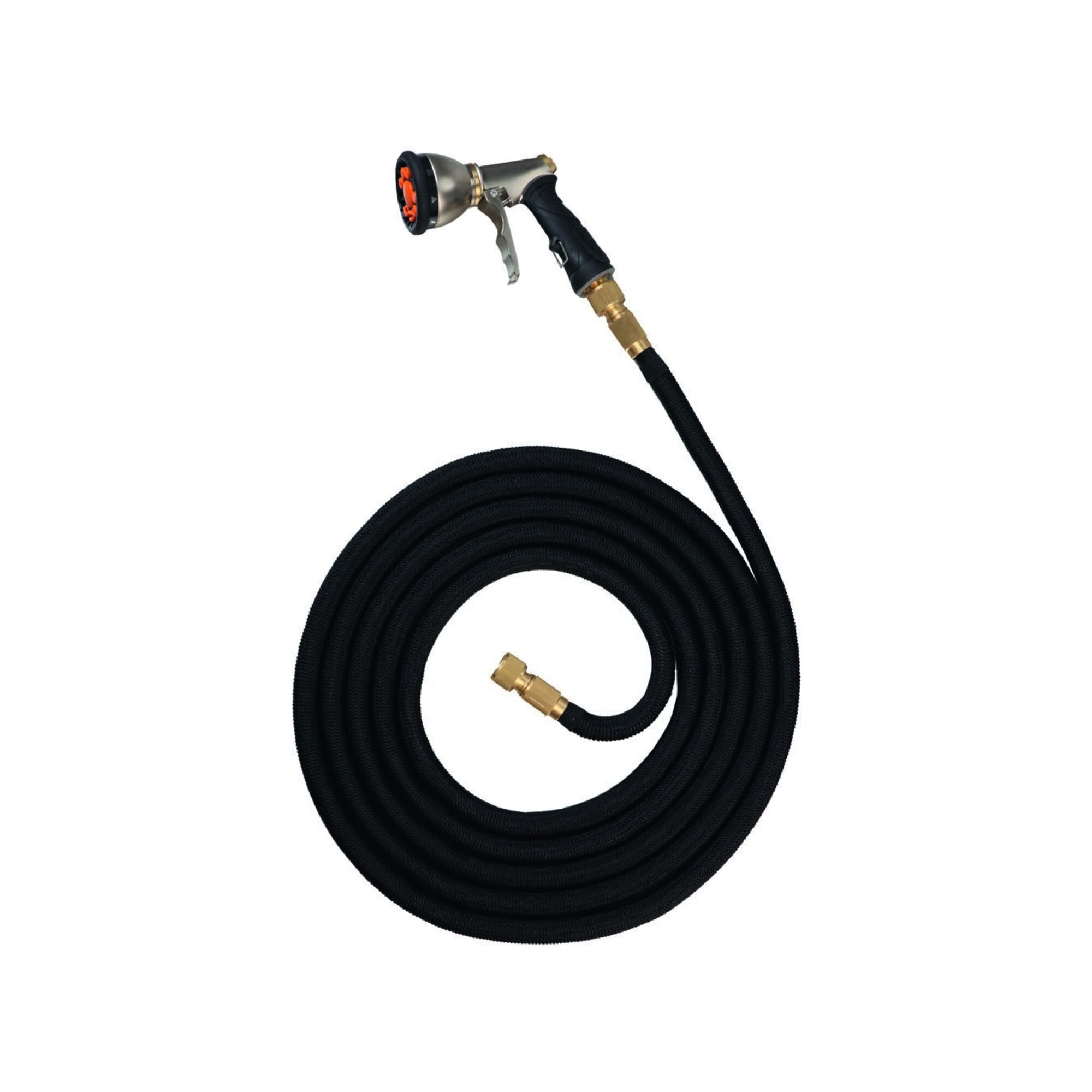floraworld Gartenschlauch verl. bis 30m Comfort Inkl. Armaturen-Set Messing