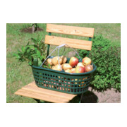 floraworld Panier de jardin 15 kg vert ovale, avec double anse rabattable-3