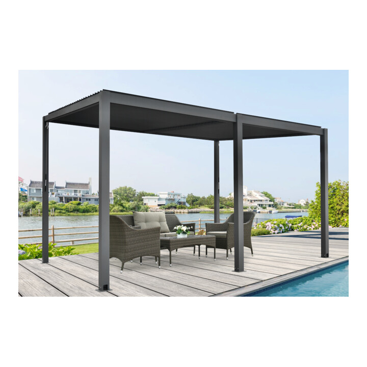 floraworld Pergola mit Lamellendach zum Öffnen 400x310x253cm