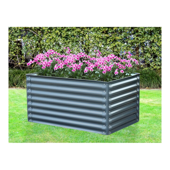 floraworld Pflanzkasten rechteckigan thrazit a. Metall150 x 60 x 60 cm