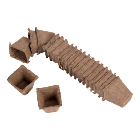 floraworld Pots de semis 6x6 cm 20 pcs Carrés