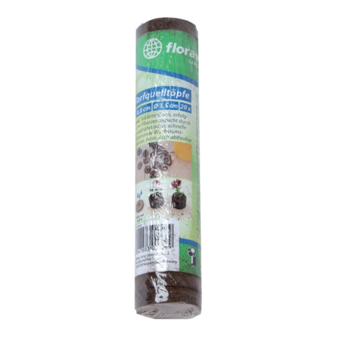 floraworld Pots de tourbe gonflants 20 pcs 3,5 cm