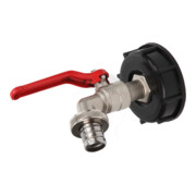 Floraworld Robinet à tournant sphérique métal 3/4" pour réservoir I BC