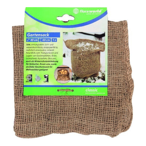 floraworld Sac en jute naturel 40x60 cm