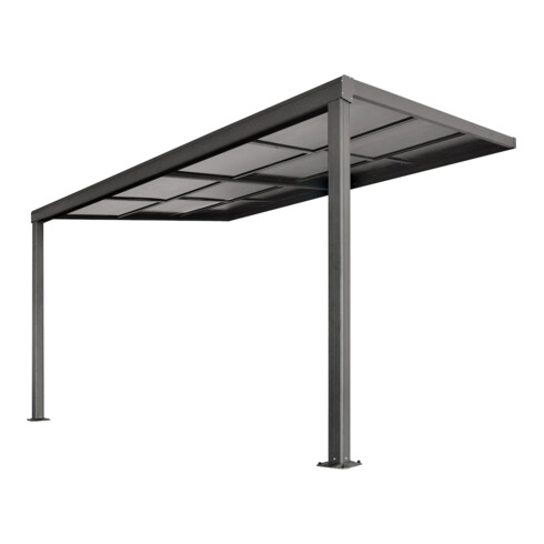 floraworld Terrassenüberdachung Air, 400 x 300 x 200/254 cm, mit 2 Stützpfosten