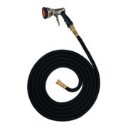 floraworld Tuyau d'arrosage extensible jusqu'à 15 m Comfort avec kit raccords laiton