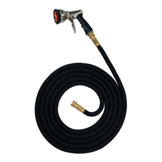 floraworld Tuyau d'arrosage extensible jusqu'à 30 m Comfort avec kit raccords en laiton