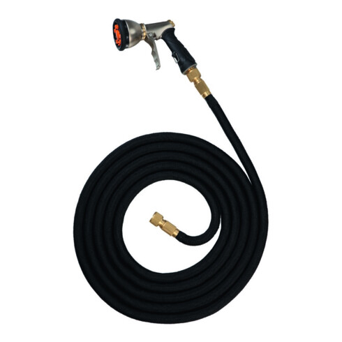 floraworld Tuyau d'arrosage extensible jusqu'à 30 m Comfort avec kit raccords en laiton