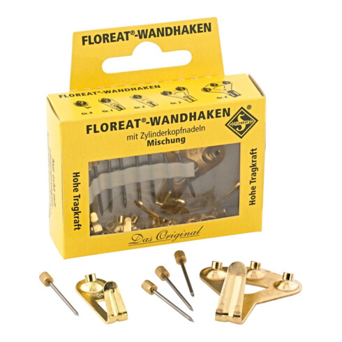 FLOREAT SF, Crochet Floreat avec aiguilles à tête cylindrique, mélange en laiton plaqué