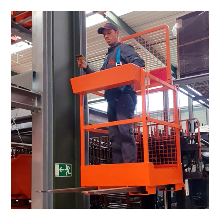 Florian Eichinger Arbeitskorb für Stapler 1 Person reinorange