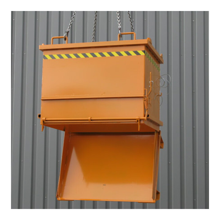 Florian Eichinger Baustoff-Container mit Klappboden 2000 kg 1000 Liter reinorange