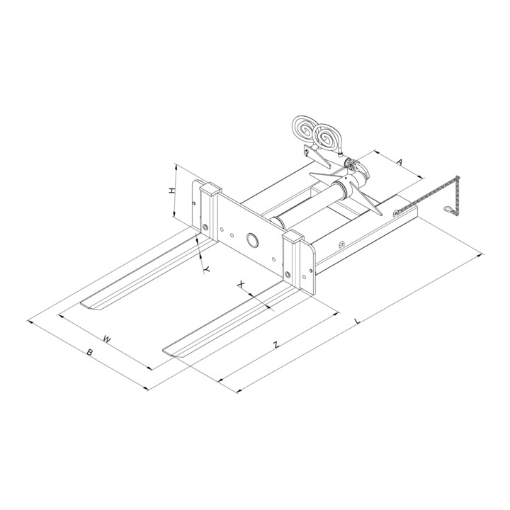 Florian Eichinger Behälterkipper hydraulisch 1500 kg enzianblau