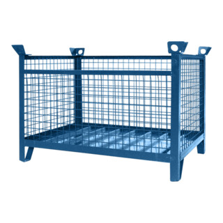Florian Eichinger Gitterbox-Stapelpalette 2000 kg 1000 x 800 x 750 mm enzianblau