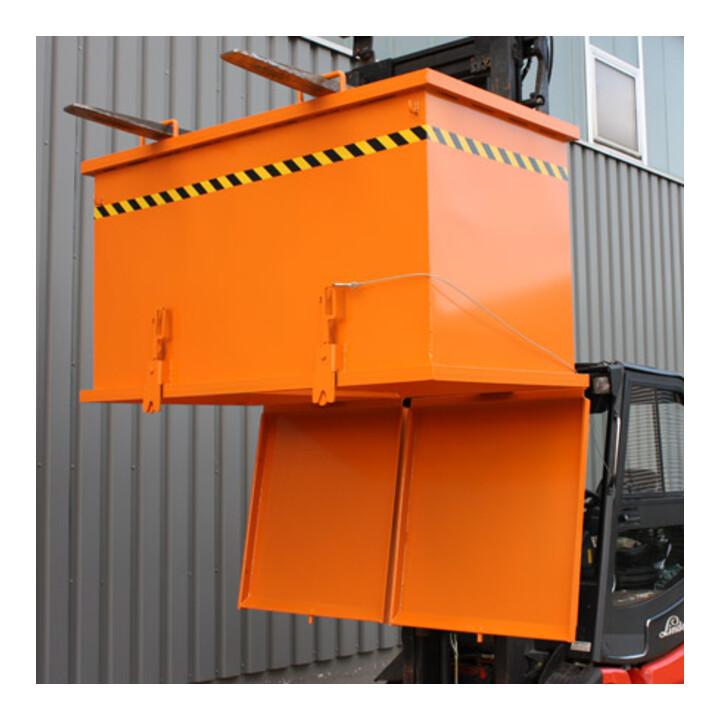 Florian Eichinger Klappbodenbehälter Sortiersystem 2x900 Liter reinorange