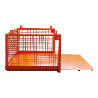 Florian Eichinger Material-Transportbehälter 1280 x 1260 x 1100 mm 1500 kg reinorange