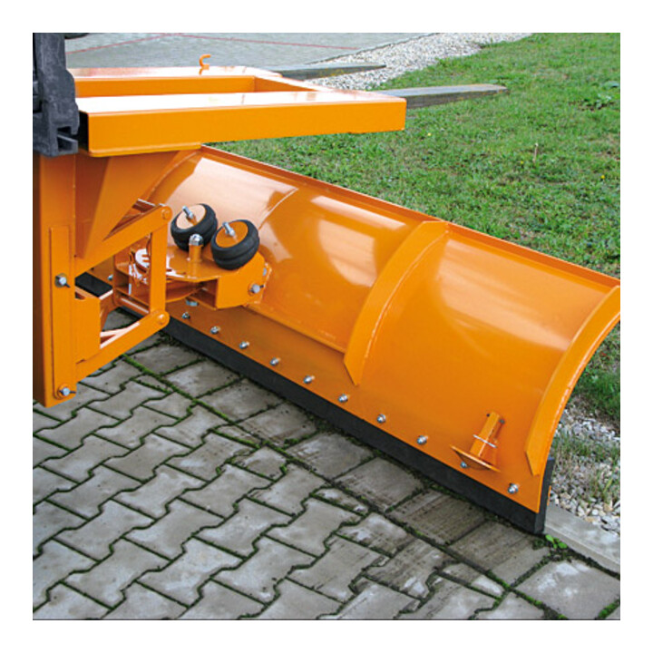 Florian Eichinger Schneepflug 1500mm reinorange stahl mit Niveauausgleich Einfahrtasche oben