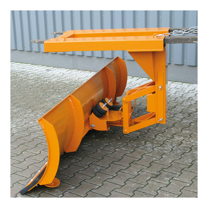 Florian Eichinger Schneepflug 1800mm enzianblau stahl mit Niveauausgleich Einfahrtasche unten