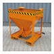 Florian Eichinger Silobehälter 300 Liter reinorange mit Einfahrtaschen und Kranösen per Hebel