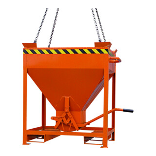 Florian Eichinger Silobehälter 600 Liter reinorange Einfahrtaschen Kranösen Hebelauslauf