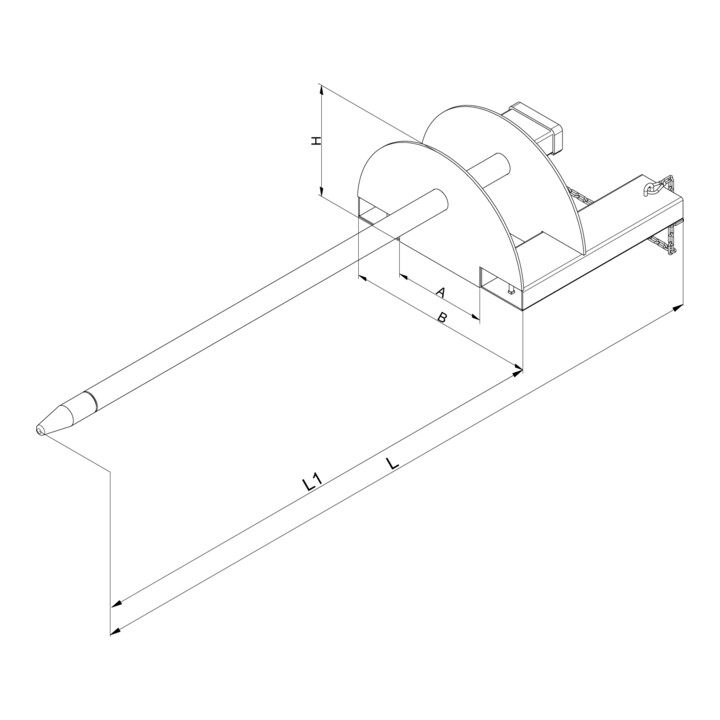Florian Eichinger Tragdorn 1500 kg 3800 mm Ø 85 mm enzianblau
