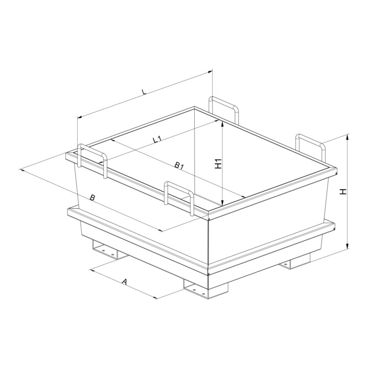 Florian Eichinger Universal-Container 1000 kg 500 Liter enzianblau