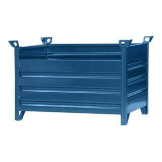 Florian Eichinger Vollwand-Stapelpalette 2000 kg 1000 x 800 x 750 mm enzianblau
