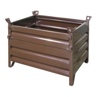 Florian Eichinger Vollwand-Stapelpalette 2000 kg 1200 x 800 x 750 mm schokoladenbraun