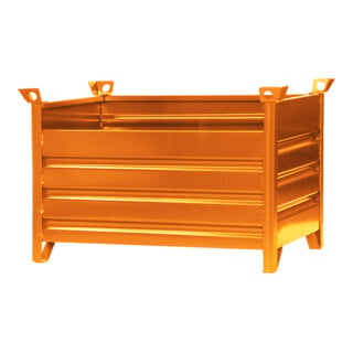 Florian Eichinger Vollwand-Stapelpalette 2000 kg 1500 x 1000 x 750 mm reinorange