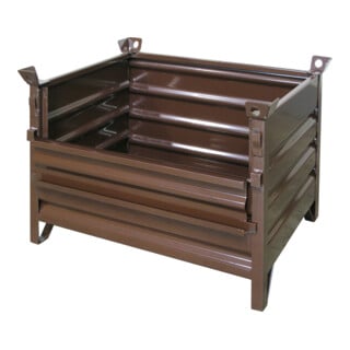 Florian Eichinger Vollwand-Stapelpalette 2000 kg 1500 x 1000 x 750 mm schokoladenbraun