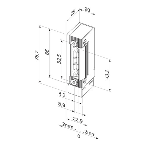 Fluchttüröffner 332.80 100 mA:24/200 mA:12 V ASSA ABLOY