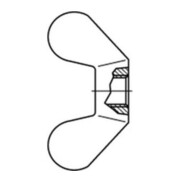 DIN 315 Flügelmutter, rund, deutsche Form, Edelstahl, blank