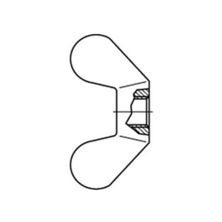 Flügelmutter DIN 315 A 2 M 8 A 2 S