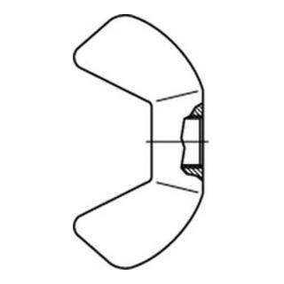 DIN 315 Flügelmutter kleine Form, Edelstahl