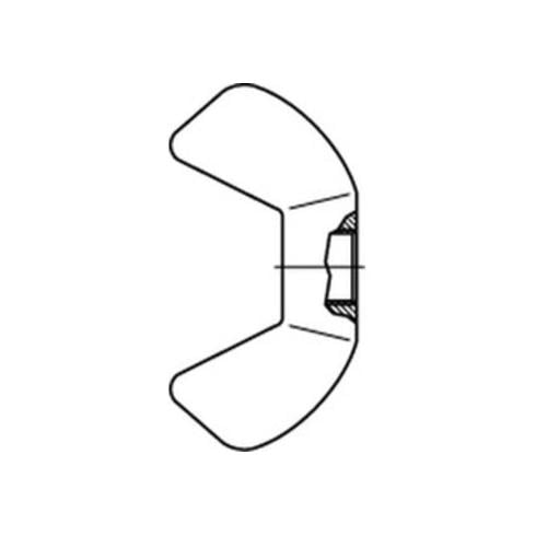 DIN 315 Flügelmutter kleine Form, Stahl, galvanisch verzinkt