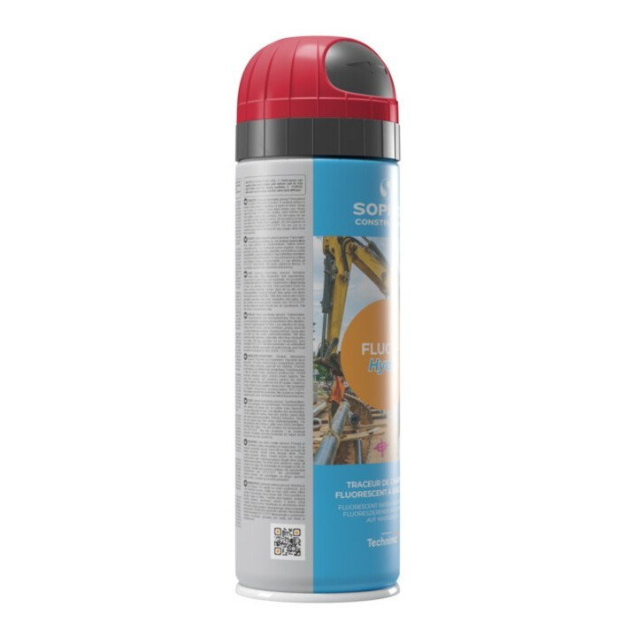 Fluo TP Hydro Baustellenmarkierspray 500ml rot
