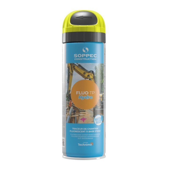 Fluo TP Hydro Bouwplaatsmarkeerspray 500 ml geel