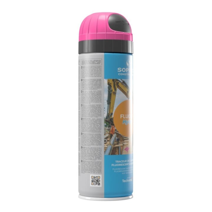 Fluo TP Hydro Bouwplaatsmarkeerspray 500 ml roze