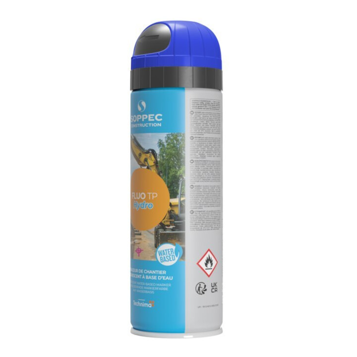 Fluo TP Hydro Spray de marquage de chantier 500 ml bleu